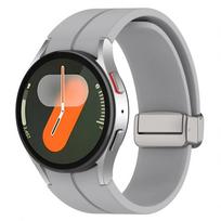 Originalus silikoninis dirželis Samsung Galaxy Watch 7 6 5 4 FE 44mm 40mm 5 Pro 45mm magnetinei apyrankei Laikrodis 6 Classic 43mm 47mm Dirželis Galaxy Watch FE gray