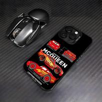 L-Žaibo ES M-Makvyno telefono dėklas IPhone17 Air 16 15 14 Plus 13 12 11 Pro 7 8 XS Max XR Sidabrinis Juodas Bamperio dėklas iPhone17