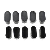 Kėdės kojų dangteliai Grindų apsaugos Lauko namų reikmenims Black 20x40mm