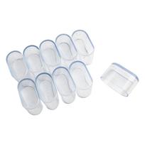 Kėdės kojų dangteliai Grindų apsaugos Lauko namų reikmenims Transparent 20x40mm