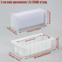 42oz Silikoninė muilo forma su 5 akriliniais pertvaromis su korio&rožės&bitės silikonine formos matrica DIY rankų darbo muilo dervos amatai įrankis white
