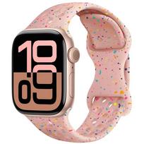 Silicone Strap for Apple Watch Ultra 3 2 49mm 11 10 42/46mm Breathable Band iWatch Series 9 8 7 6 5 SE 45mm 41mm 44mm 40mm Belt Series 11-10 42mm brown