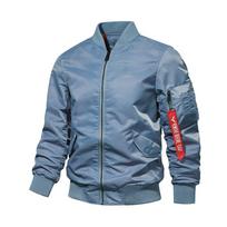 Vyriška vienspalvė striukė MA1 Flight Bomber – paminkštinta/plona, ​​pavasario/rudens laisvalaikio japoniško stiliaus. 4XL gray