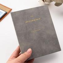 64 Pockets Instant Camera Photo Album Suede Surface PU Leather Photography Book for Fujifilm Instax Mini 12/11/EVO pilka