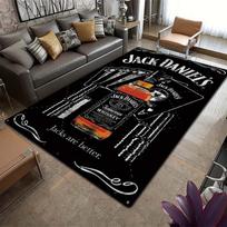 2026 naujas įvairių dydžių J-Jack D-Daniels margintas kilimas jogos kilimėlis namų dekoracija svetainė miegamasis neslystanti zona kilimas dovana 40x60cm gray