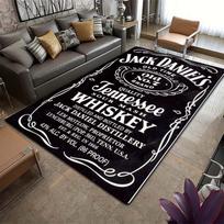 2026 naujas įvairių dydžių J-Jack D-Daniels margintas kilimas jogos kilimėlis namų dekoracija svetainė miegamasis neslystanti zona kilimas dovana 70x100cm