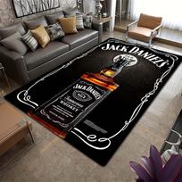 2026 naujas įvairių dydžių J-Jack D-Daniels margintas kilimas jogos kilimėlis namų dekoracija svetainė miegamasis neslystanti zona kilimas dovana 70x100cm