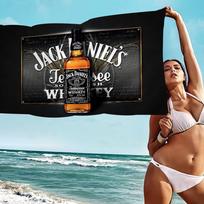 J-Jack D-DanielS Mikropluošto Spausdintas Paplūdimio Rankšluostis Kalnų Kopimas Joga Paplūdimys Plaukimas Bėgimas Sugeriantis Minkštas Rankšluostis W40*H60(CM)