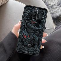 Anime Japonijos Samurajų dėklas ZTE Nubia Red Magic 10S 10 Air 8 8S 9 9S 11 Pro Plus 5G 6R 7 6 7S 6S Pro nugarėlės dangtelis RedMagic 8S Pro Plus black