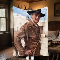 1pc John Wayne's iconic cowboy hat blanket, al season lightweigh Poster blanket home office outdoor nap multifunc Poster blanketional blanket 80cm x 120cm