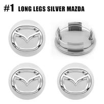 4 vnt. 56/60 mm automobilio ratlankio centriniai dangteliai Ratlankio apdaila Mazda 2 3 5 6 323 626 CX3 CX5 CX30 Demio Atenza Axela MX3 MX5 RX8 Priedas white