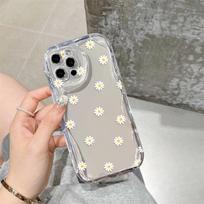 Telefono dėklas Motorola Moto G84 Edge 50 Pro 50 Fusion Ultra G14 G24 G34 G22 G15 E13 Dangtelis Madingas Skaidrus Kreminis Banguotas Kraštas Gėlė Edge 50 Ultra 5G gray