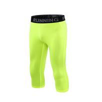 Men's & Children's Quick-Dry Compression Running Shorts - 7-Point Fit XL fluorescencinė žalia spalva