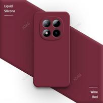 Originalus telefono dėklas Xiaomi Redmi Note 15 Pro Plus Pro+ Note15 15Pro 5G skystas silikonas minkštas paprastas galinis dangtelis Funda Carcasas Redmi note 15 pro+ 5g vyno raudonos spalvos