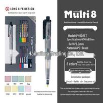 Pentel Multi+8 Spalvotų pieštukų švino papildymo rinkinys (8 spalvos) - Raštinės prekių Didžiojo prizo laimėtojas gray