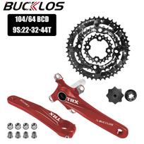 BUCKLOS 3*9S 3*10S MTB švaistiklis 104/64 BCD kalnų dviračio švaistiklis 170mm dviračio integruotas švaistiklio petys 27S 30S Dviračio žvaigždė