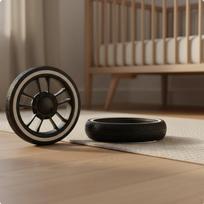 Kūdikio vežimėlio atsarginis ratas Atsparus dilimui Guminė padanga Neslystanti 5 colių Lygi 6 Inch Anti-slip