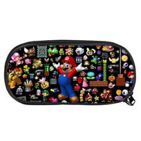 Super Mario Bros pieštukinė mokiniams Nailoninė laikymo krepšys Didelės talpos organizatorius violetinė