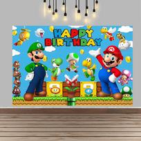 Super Mario Bros vakarėlio fonas, Vėliava su vaizdo žaidimų tema, Plakatas kūdikio sutiktuvėms, Fotografijos studijos fonas 150X100CM