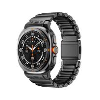 Prabangus titano dirželis Samsung Watch Ultra 2025 2024 47MM pločio Metalinė apyrankė Galaxy Watch 8 40 44MM Classic 46MM Laikrodžio apyrankė Watch 7 Ultra 47mm&Titanium Alloy Style gray
