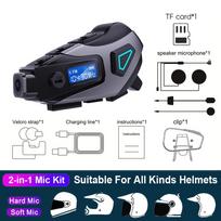 1080P HD Video Dashcam Wide-angle Lens FM+Bluetooth Motorcycle Helmet Headset Wireless Camera Waterproof Motorbike Recorder 32G