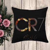 Vikama Cr7 Ronaldo Soft Decorative Pillow Cover Cushion Case Football Fans Gift For Living Room Bedroom Car Office Linen 40*40(CM)-1Pcs