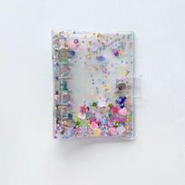 A5A6A7 Colorful Cover Transparent Loose Leaf Binder Cover Journal Sketchbook Accessories Diary Office Supplies gray