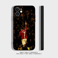 F-Futbolas C-CR7 R-Ronaldo 7 Dėklas Telefonui iPhone 17,16,15,14,13,12,11,Pro,X,XS,Max,XR,Plus,Mini Minkštas Juodas Smūgiams Atsparus TPU iPhone15PRO
