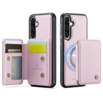 Magnetinis 2 viename nuimamas dėklas-piniginė su kortelių laikikliu, skirtas Samsung Galaxy A56 A55 A54 A53 A52 A36 A35 A26 A25 A24 A17 A16 A15 Galaxy A35 5G rožinė