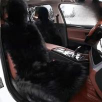 Pūstas automobilio sėdynės užvalkalas Šiltos sėdynės apsauga Nauji pliušiniai automobilio sėdynių užvalkalai Priekinės automobilio sėdynės juoda
