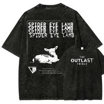 Siaubo Veiksmo Nuotykių Žaidimas The Outlast Trials Grafinis Spaudinys Marškinėliai Vyrams Moterims Streetwear Marškinėliai Negabaritiniai Retro Skalbtas Medvilninis Viršus M black