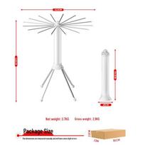 Aštuonkojis 360° besisukantis ištraukiamas drabužių džiovykla balkonui white