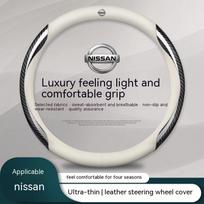 Automobilio odos Anglies pluošto Vairo apdangalas Nissan X-Trail Qashqai Sentra Serena Tiida Teana Juke Leaf Micra Almera note gray