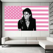 1 vnt. M-Michael J-Jackson Amerikos vėliavos gobelenas Retro pop žvaigždės sienos menas miegamajam, bendrabučiui, muzikos kambariui Estetinis dekoras 150X200CM