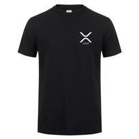 Kriptovaliuta Ripple Xrp Marškinėliai Unisex Laisvalaikio Marškinėliai Medvilniniai Trumpomis Rankovėmis Šaunūs Viršutiniai Drabužiai T-shirt Oz423 S black