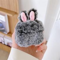 Funda Airpods Pro 3/4/Pro 2/Pro/3/2 Cute Rabbit Bunny Ear Case Soft Fluffy Pompom 360 Protective -Drop Earphone Bag for airpods pro pilka