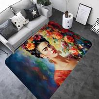Vintažinis menininkės F-Frida K-Kahlo durų kilimėlis Vaikų kambario Miegamojo Dekoras Balkono Neslystantis durų kilimėlis Svetainės Durų kilimėlis Plotinis kilimas 40cm x 60cm