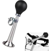 Bicycle Air Horn, Loud Chrome Metal Bicycle Horn, Classic Retro Squeeze Clown Horn, Cycling Safety Alarm Accessory, Universal for Most Vehicles 1 PC sidabras