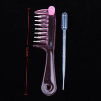 Unisex skaidrus eterinių aliejų aplikatorius masažinis šepetys su įmontuotu skysčio rezervuaru, besisukantys metaliniai dantukai, kirpyklos plaukų priežiūra 7 teeth Pink