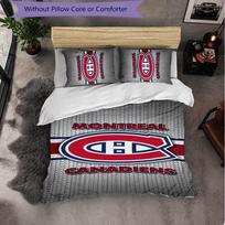 Montreal Canadiens Pattern Microfiber 3Pcs Bedding Set Decor Duvet Cover Set For Bedroom Home Use 140cm*200cm