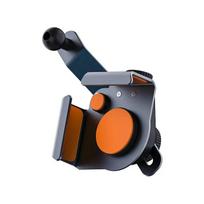 Aluminum Alloy Car Phone Holder Bracket Adjustable Multi-Angle Clasp Style Accessory for Arc Screen Mobile Phone Universal Mount Accessory-Orange