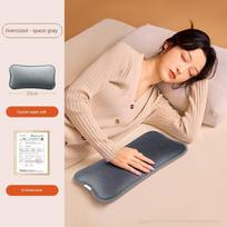 Hot Water Bottle Rechargeable Explosion-Proof Warm Water Bag Baby Electric Warmer Hot Water Bag for Sleeping Foot Warmer Large Extended Size Hot Baby Velvet / 35cm Extended Length / - Gray pilka spalva