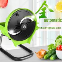 Visiškai automatinis elektrinis vaisių ir daržovių smulkintuvas/pjaustytuvas Manual Hand-Crank black