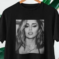 Miley Cyrus photo t-shirt Miley Cyrus fans t-shirt Miley Cyrus Endless Summer L gray