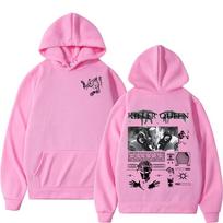 Jojo Bizarre Adventure Hoody Su Killer Queen Spaudiniu Vyrams Moterims Anime Manga Puloveris Megztinis Yoshikage Kira Unisex Laisvalaikio Gatvės Apranga Su Gobtuvu XXXL pink