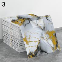 New 3D Self Adhesive Tiles Floor Stickers Waterproof Anti-collision Wallpaper Marble Pattern DIY Wall Decals gray