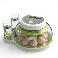 ovum Incubator, Automatic Temperature & Humidity Control, Hatching avian Dual Power 8 Eggs gray