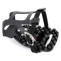Bike Pedals with Toe Clip and Straps Compatible for Peloton Bike Bike Pedal Adapters Indoor Outdoor Exercise gray