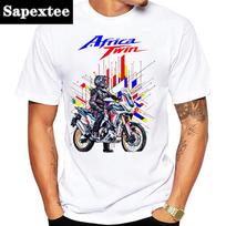 Africa Twin CRF1100 Motorcycle GS Adventure T-Shirt Men TShirt Moto Mountain Riding Sport Cloth L black
