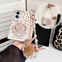 Applicable to Samsung ZFold1 mobile phone case Ultra bronzing leopard print magnetic suction ZFOLD1 folding double central axis  case samsung z fold 8 ultra gray